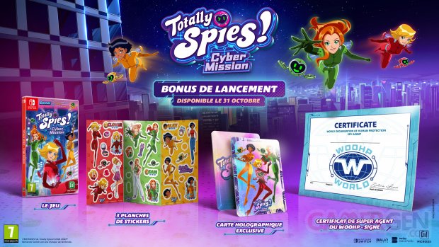 Totally Spies Cyber Mission bonus précommande 19 09 2024