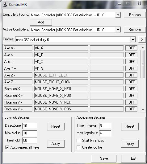 TUTO - Comment se servir de sa manette Xbox 360 sur PC Windows : Methode 3  – Émulation du clavier/souris avec ControlMK 