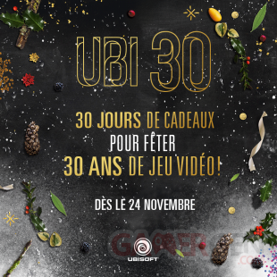 Ubi30 Anniversaire Ubisoft 30 jours cadeaux 24 11 2016