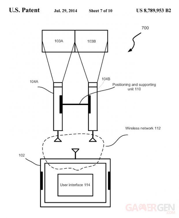 uspto brevet apple ipad videoprojecteur