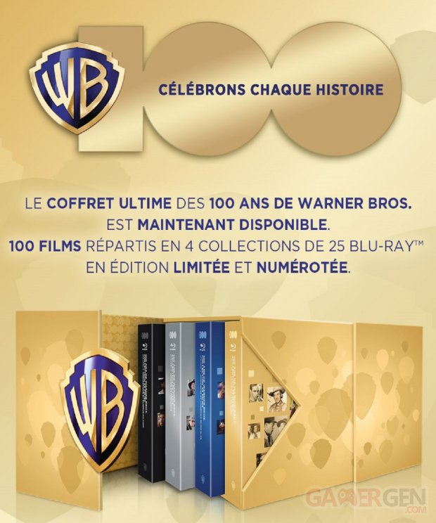 Warner Bros coffret dvd blu ray 100 ans