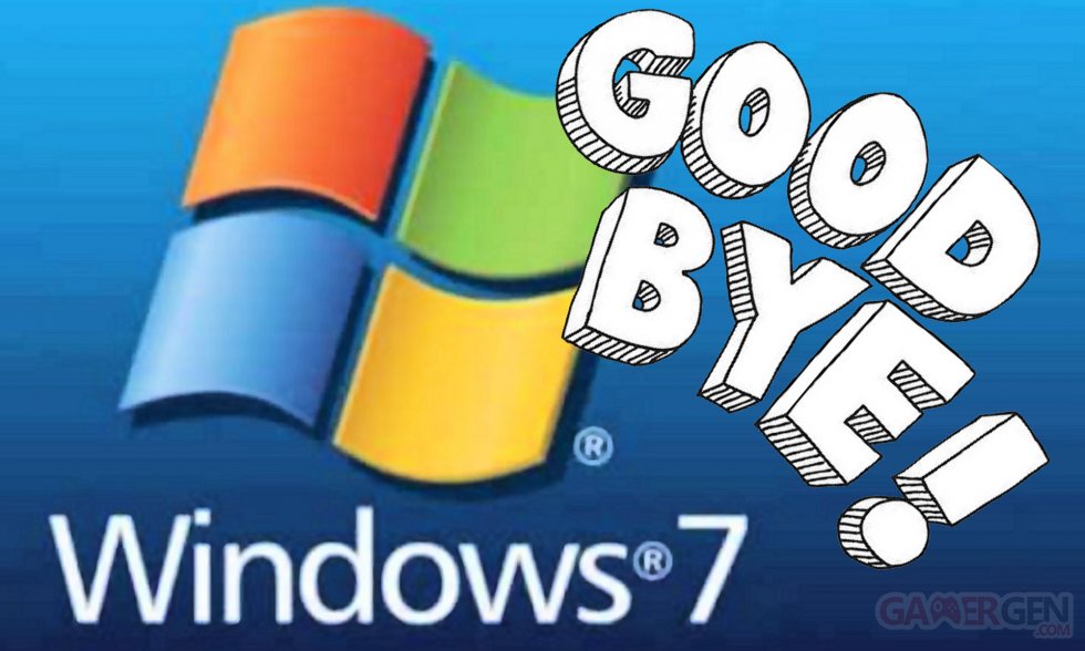 Windows 7 good bye fin adieu image microsoft