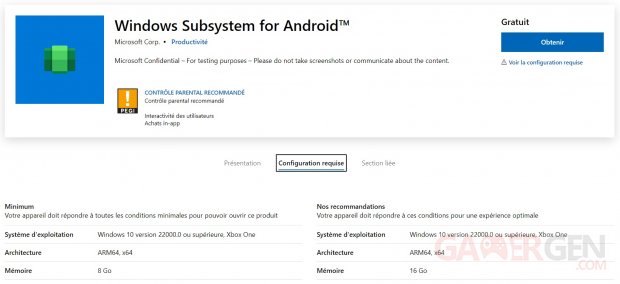 Windows Subsystem for Android Xbox Microsoft