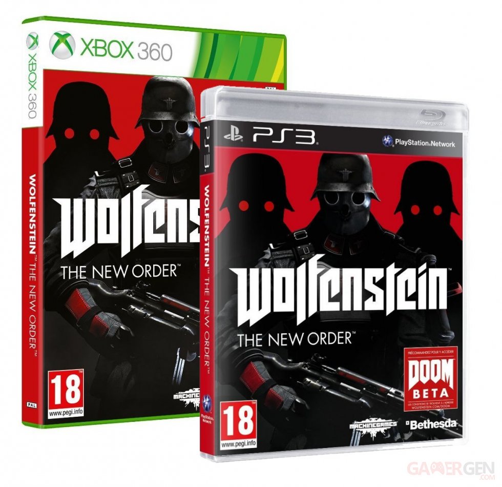 Wolfenstein the new order jaquettes ps3 xbox 360