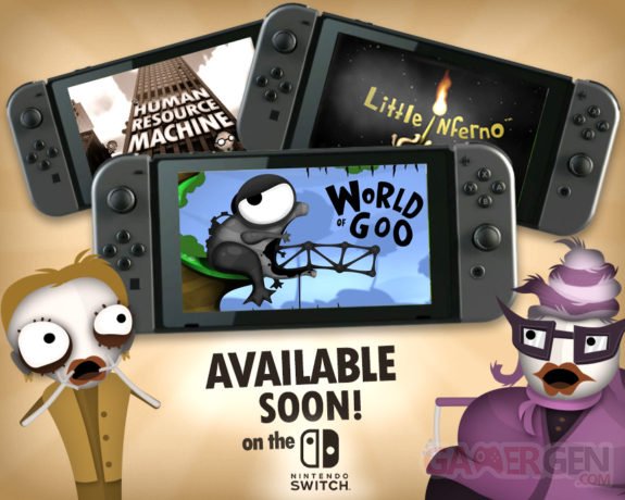 World of Goo Little Inferno Human Resource Machine Nintendo Switch
