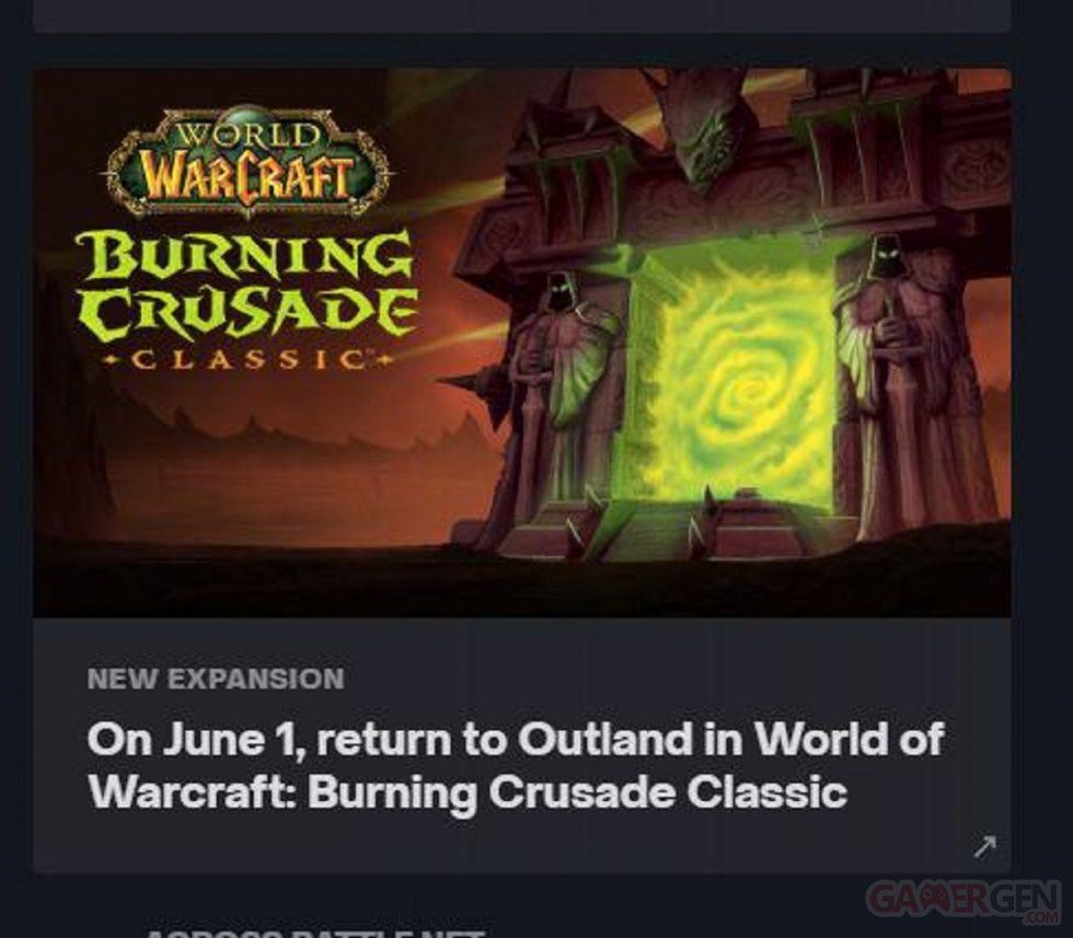 World of Warcraft The Burning Crusade Classic leak