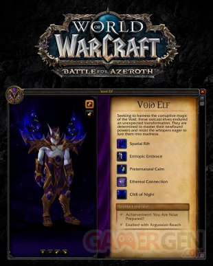 WoW Battle for Azeroth Allied Races Void Elf Intro