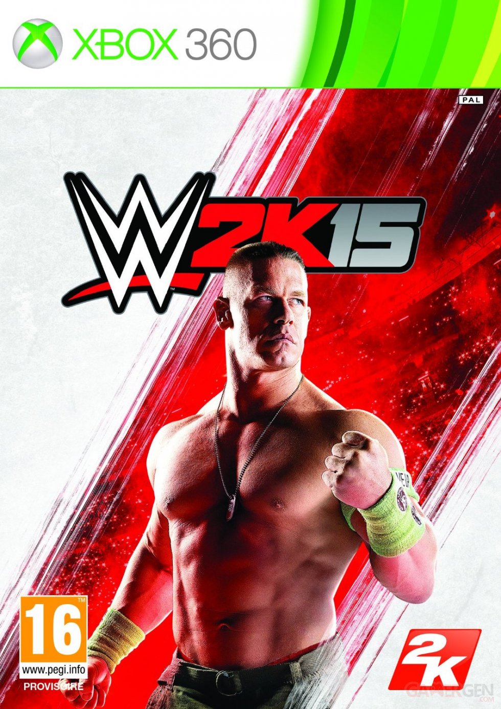 WWE 2K15 jaquette PEGI Xbox 360