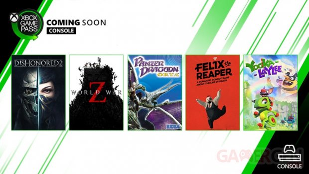 Xbox Game Pass 2019 octobre
