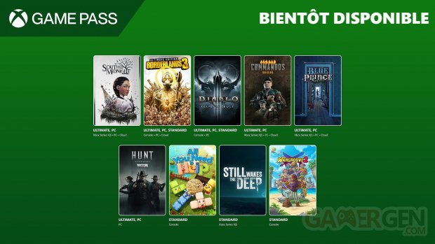 Xbox Game Pass avril 2025
