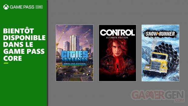 Xbox Game Pass Core août 2024