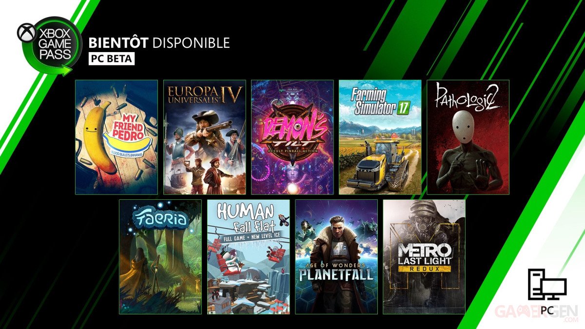 xbox pass for pc game list