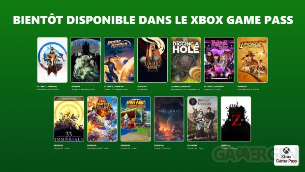 Xbox Game Pass décembre 2025