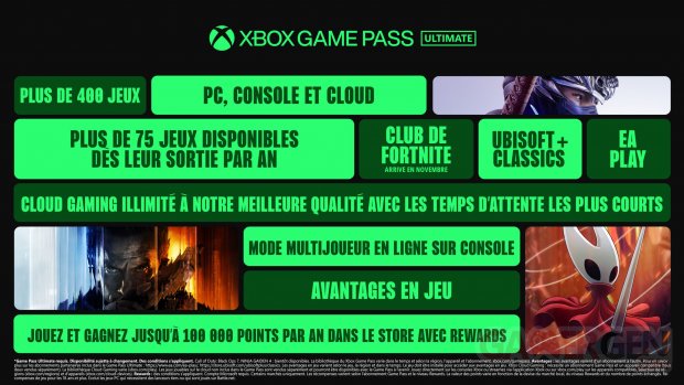 Xbox Game Pass formule Ultimate 01 10 2025