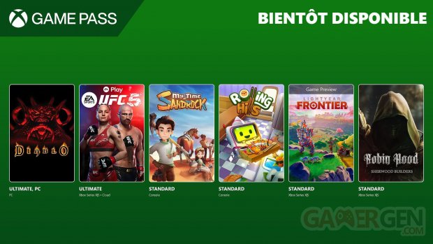 Xbox Game Pass janvier 2025