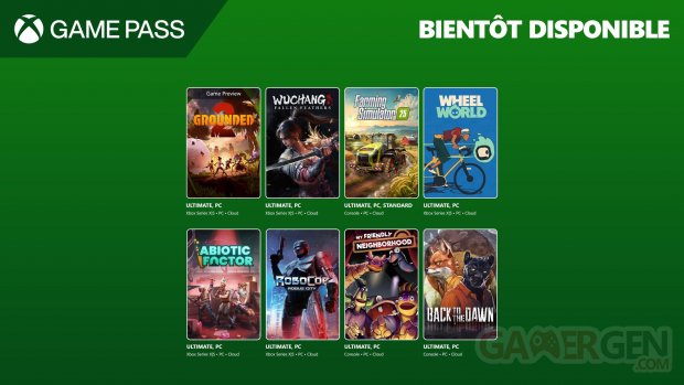 Xbox Game Pass juillet 2025 suite
