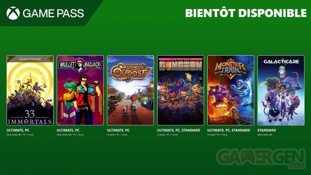 Xbox Game Pass mars 2025
