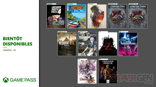 Xbox Game Pass nouveautés septembre 2020