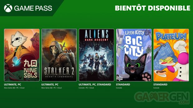 Xbox Game Pass novembre 2024 suite