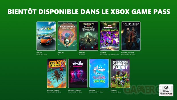 Xbox Game Pass novembre 2025 suite