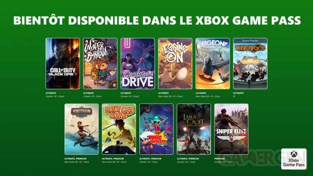 Xbox Game Pass novembre 2025