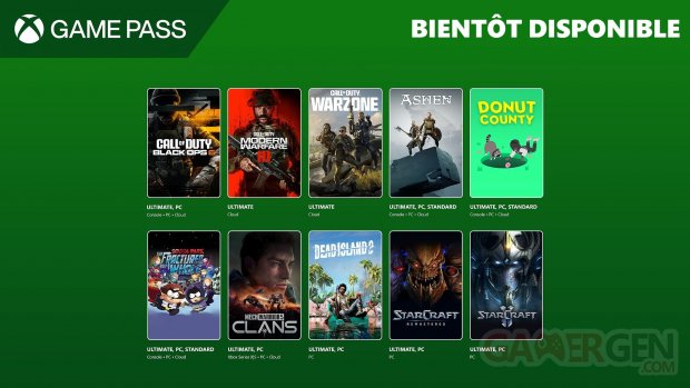 Xbox Game Pass octobre 2024 suite