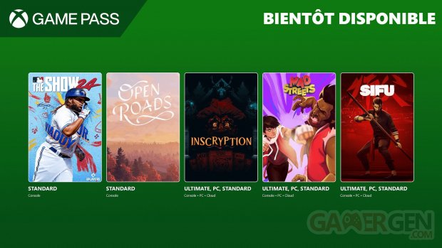 Xbox Game Pass octobre 2024