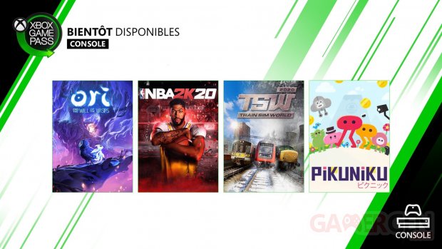 Xbox Game Pass pour Console mars 2020