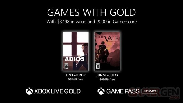 Xbox Games with Gold 30 05 2023 juin 2023