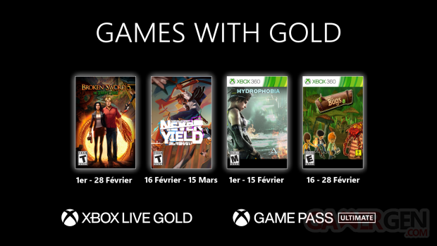 Xbox Live Games with Gold février 2022