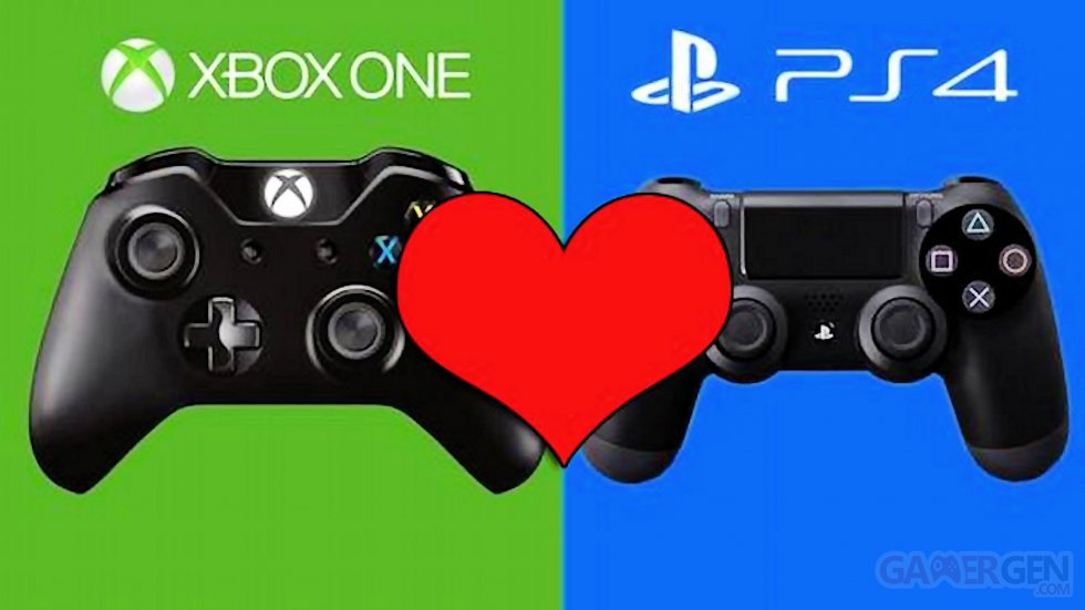 Xbox One Microsoft PS4 Sony Love Coeur image