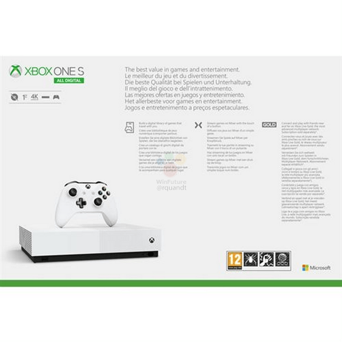Xbox One S All-Digital Edition fuite images leak annonce microsoft (1)
