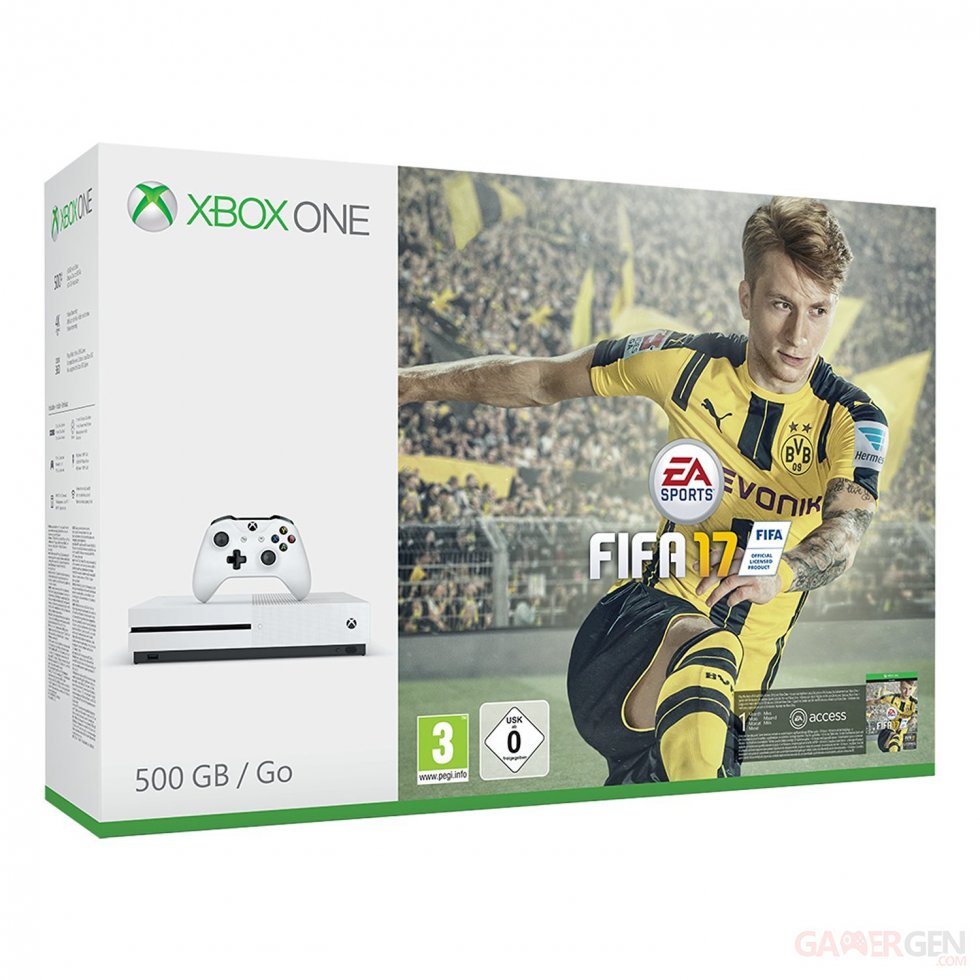 Xbox One S console boite FIFA 17 500 go image