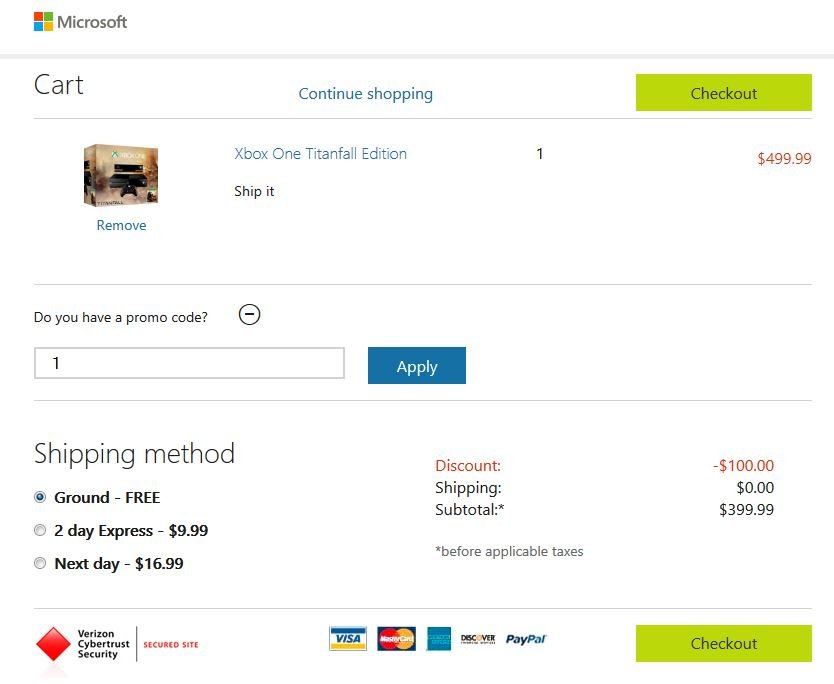 Xbox One Titanfall pack bundle rabais promotion soldes 100 dollars code 1