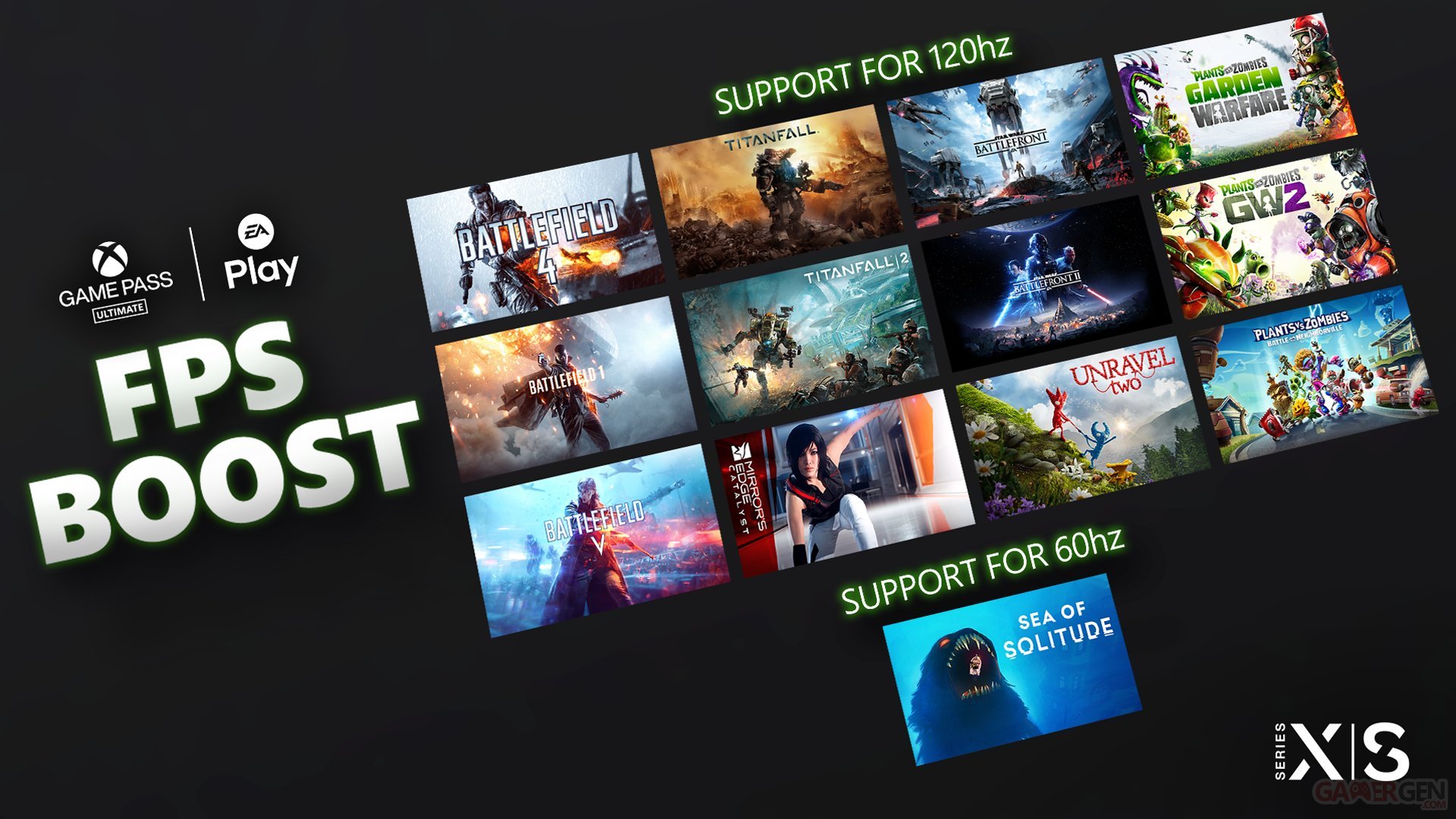 Xbox Series X et S jeux de l EA Play désormais jouables à fps grâce au FPS Boost