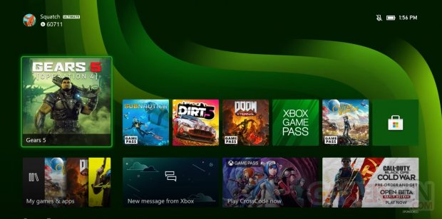Xbox Series X S Microsoft Interface Menu